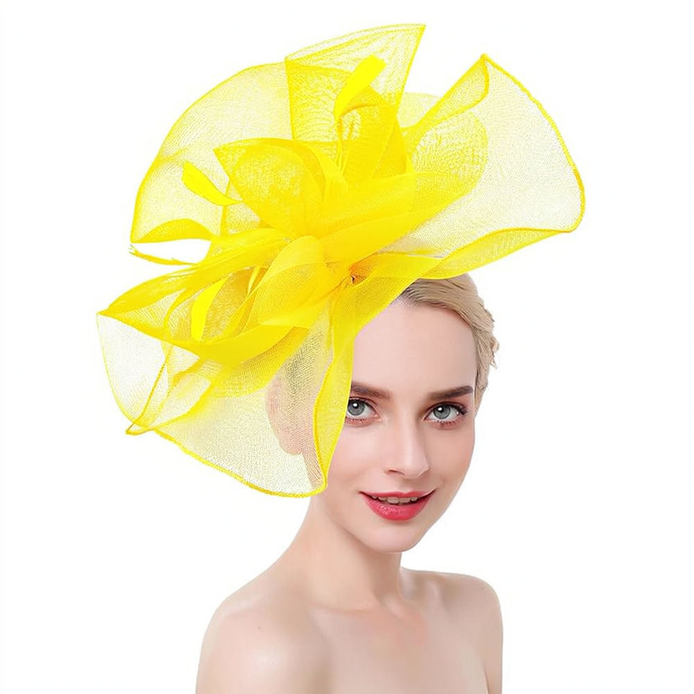 Women'S Fashion Kentucky Derby - Retro Mesh Feather Fascinator Hat Bridal