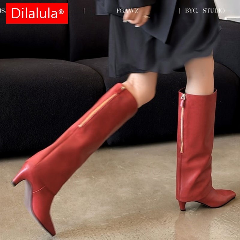 Women'S Fashion Knee High Boots - Dilalula 2026 Real Sheepskin Women Knee