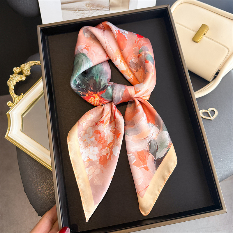 2026 New Floral Print Silk Squ - Women Fashion Necktie recension och pris