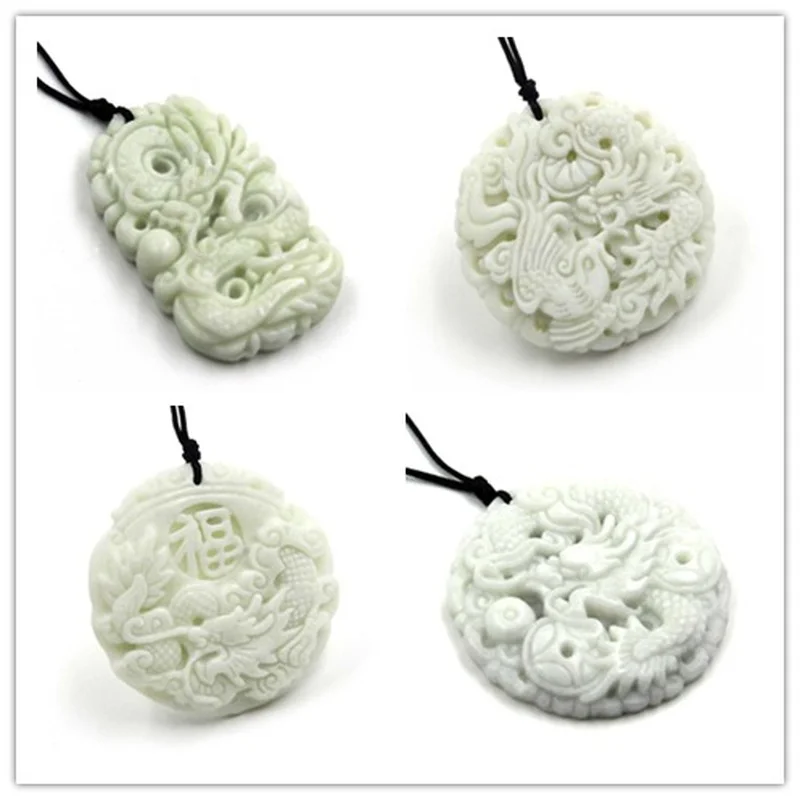 Natural White jade Dragon Phoe - Women'S Fashion Jewellery recension och pris