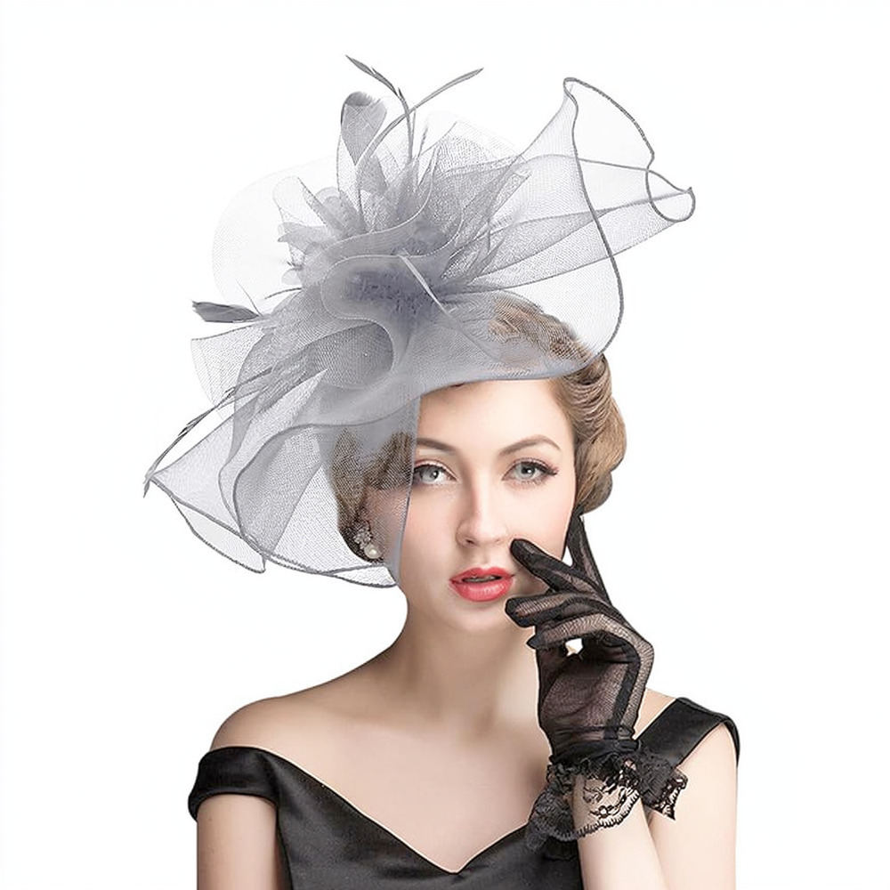 Retro Mesh Feather Fascinator  - Women'S Fashion Kentucky Derby recension och pris