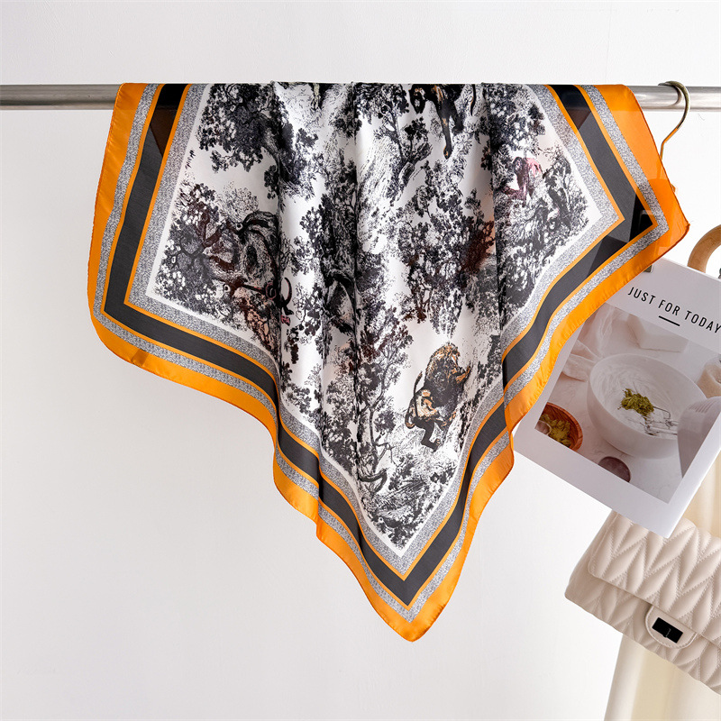 Luxury Jungle Printed Scarves  - Women Fashion Necktie recension och pris