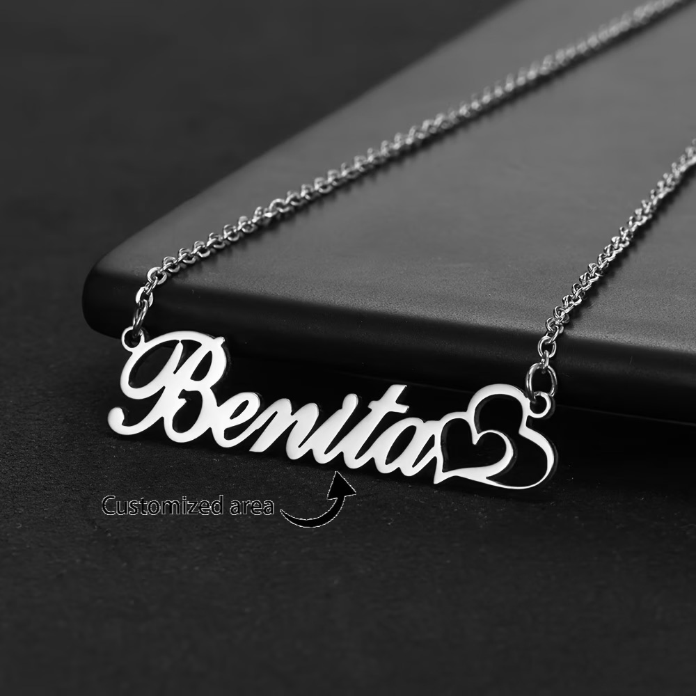 Personalized Double Heart Cust - Women Fashion Names recension och pris